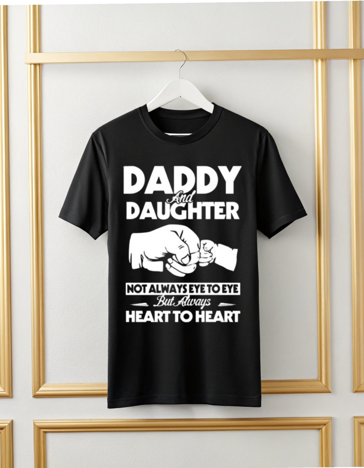 Explore Oasis Daddy and Daughter Round Neck Half Sleeve Customized Printed T-Shirt Trendy Sportive Look