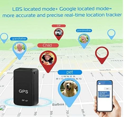 Portable GF-07 Magnetic GPS Tracker for Real-Time Tracking of Cars, Kids, Pets & Elders