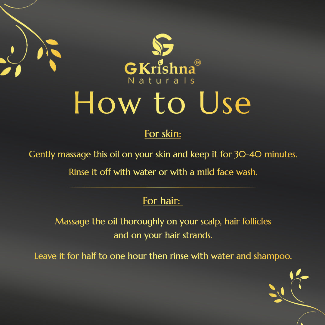 G Krishna Naturals Almond Oil For Hair & Skin