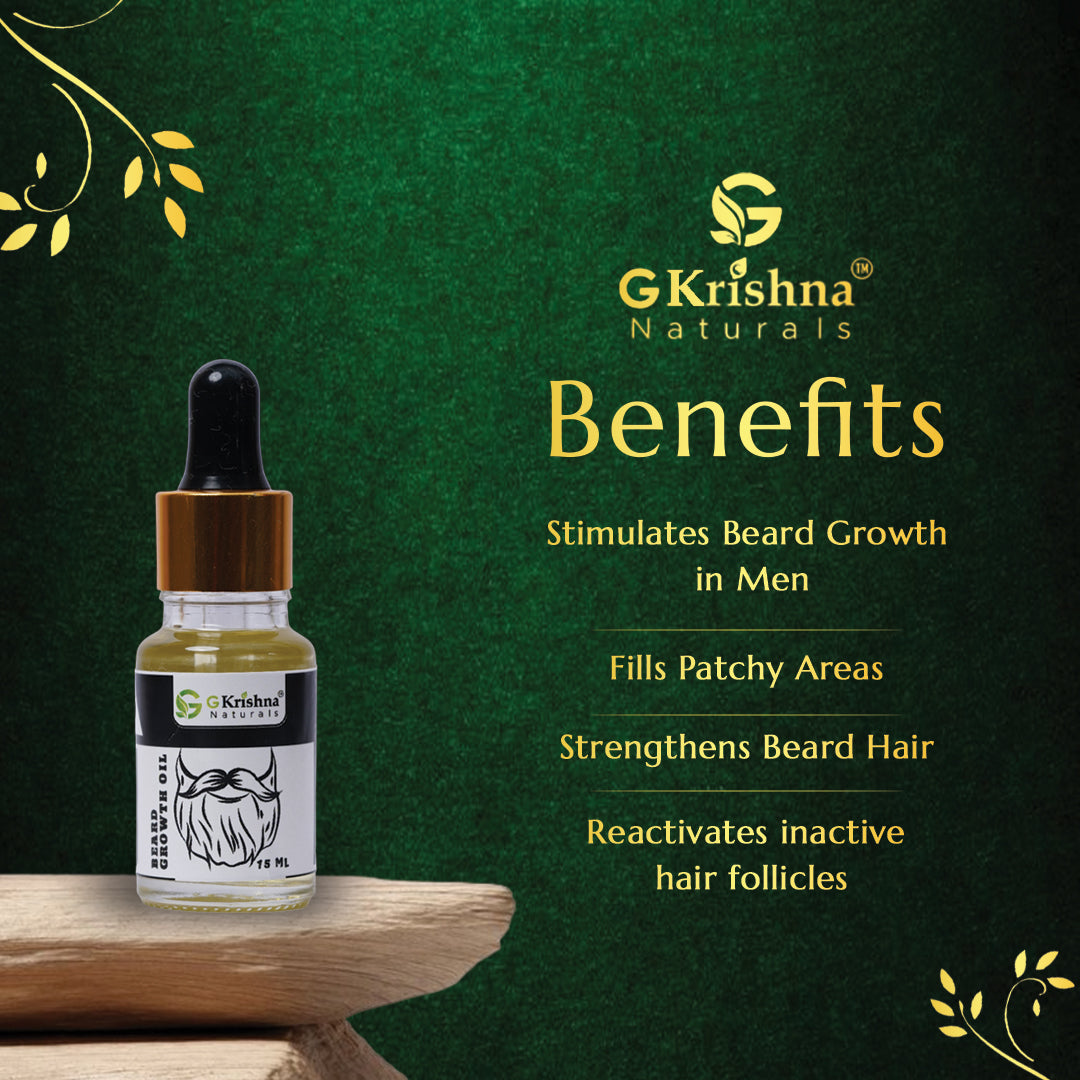 G Krishna Naturals Beard Growth Oil For Men