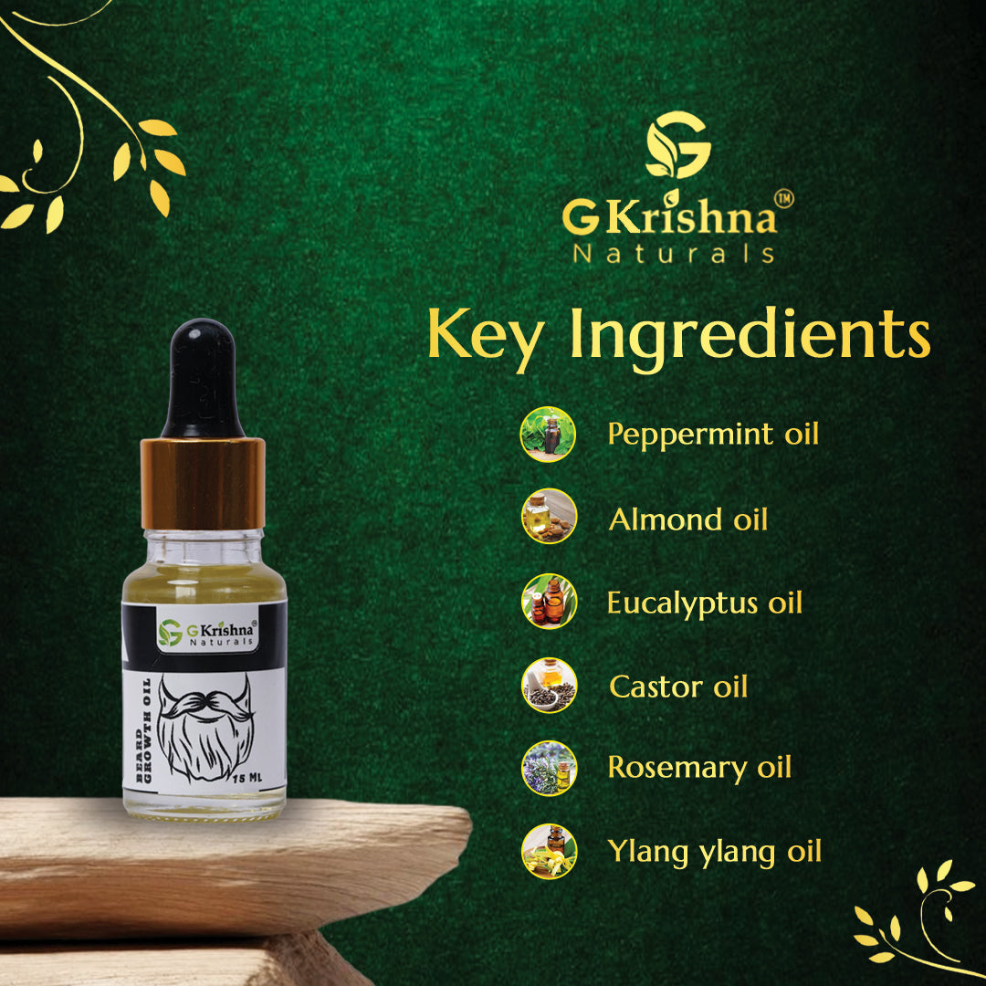 G Krishna Naturals Beard Growth Oil For Men