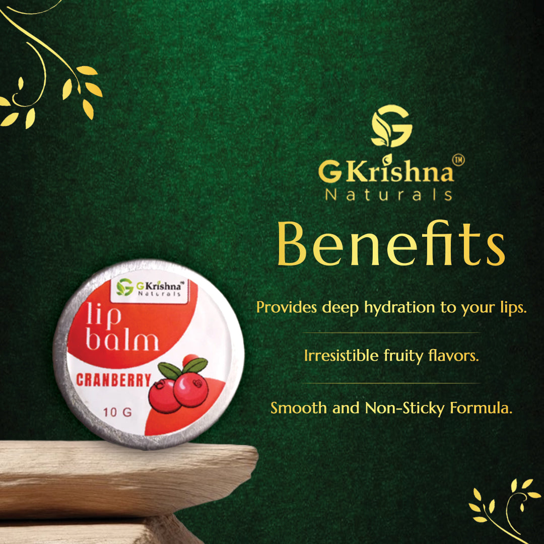 G Krishna Naturals Cranberry Lip Balm