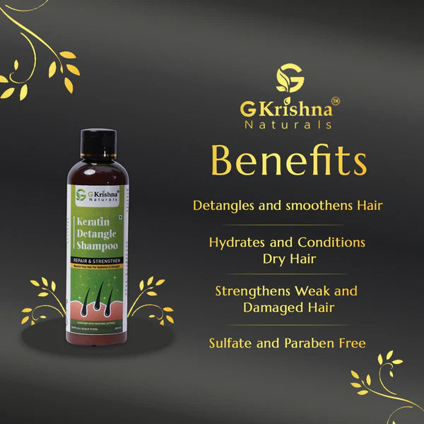 G Krishna Naturals Keratin Detangle Shampoo