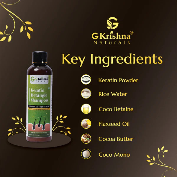 G Krishna Naturals Keratin Detangle Shampoo