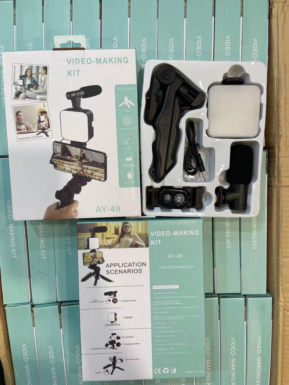 Video Maker Kit | Mobile Vlog Kit With Microphone For Video Recording & Light Tripod Kit