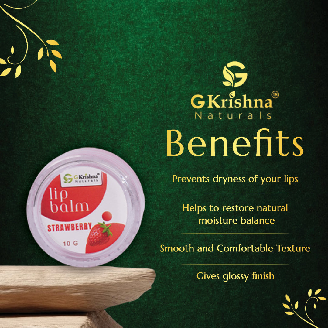G Krishna Naturals Strawberry Lip Balm