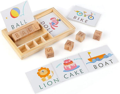 Wooden Blocks Spelling Game