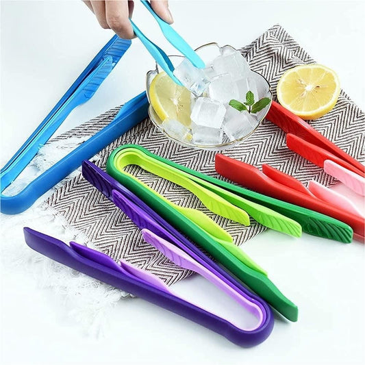 Plastic Kitchen Tongs Food BBQ Vegetable Bread Clip Salad Baking Cooking Tool Serving Tongs