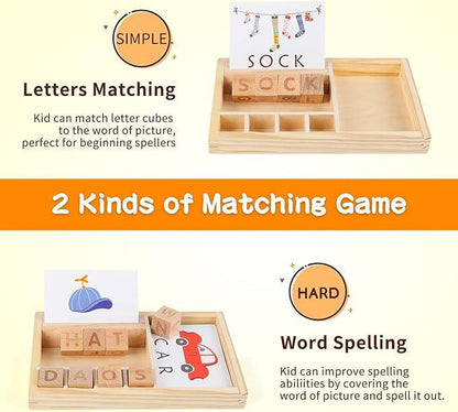 Wooden Blocks Spelling Game