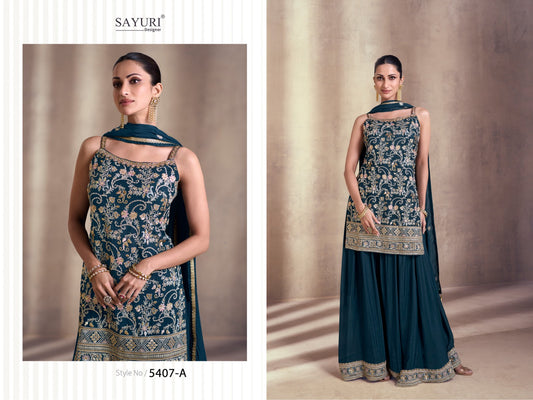 Fancy  Plazzo Suit | Sayuri Designer Siyona Real Georgettee Salwar Kameez Palazzo Suit .