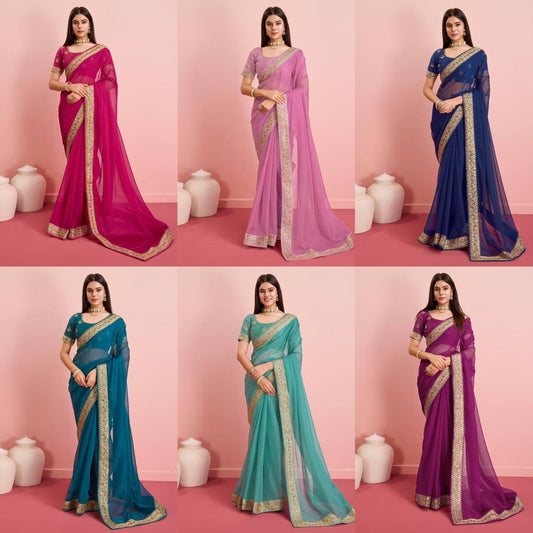 Drashti Sarees  Party Wear Taby Silk Organza Saree