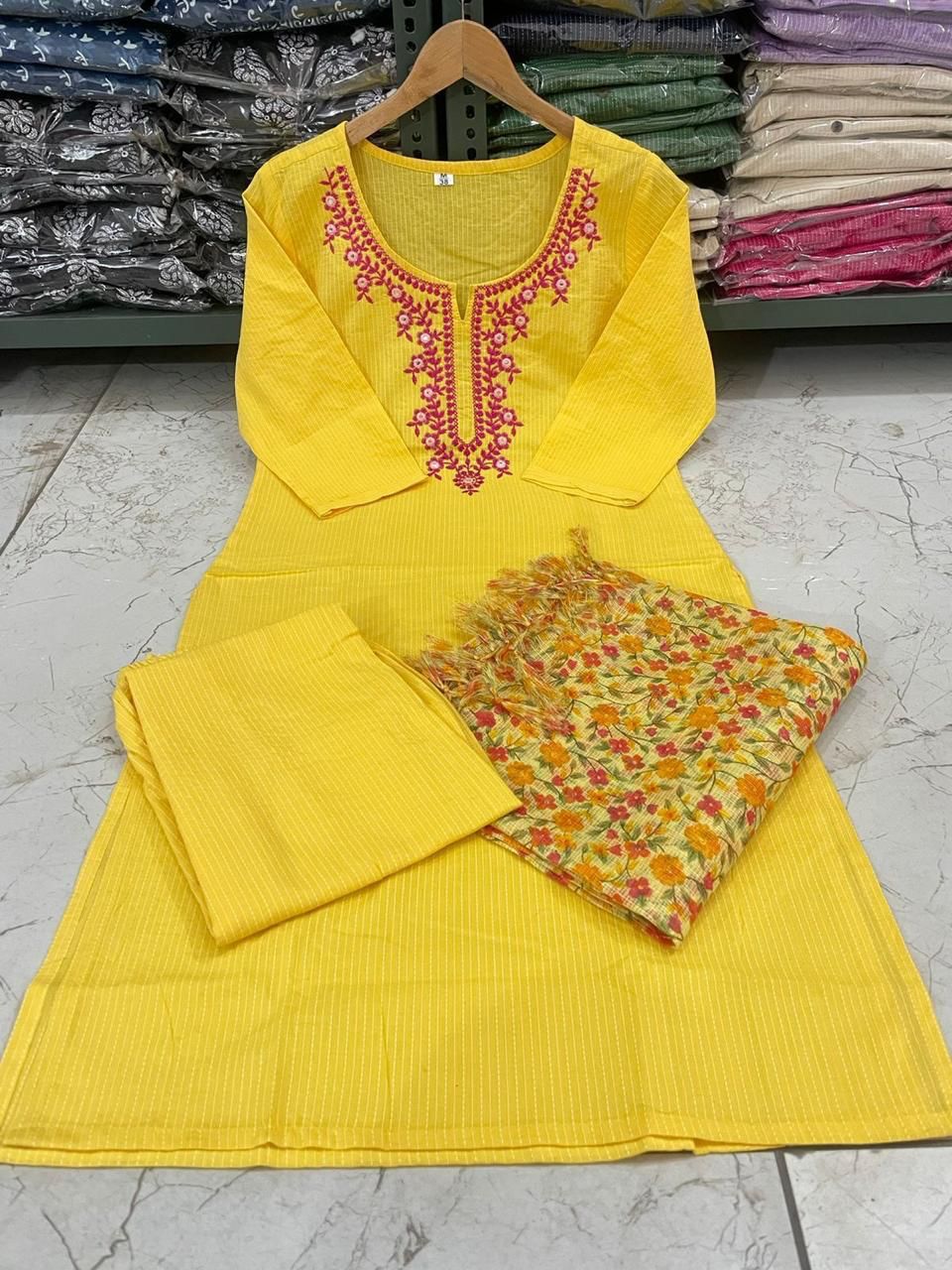 Presenting handwoven kantha suit set!!