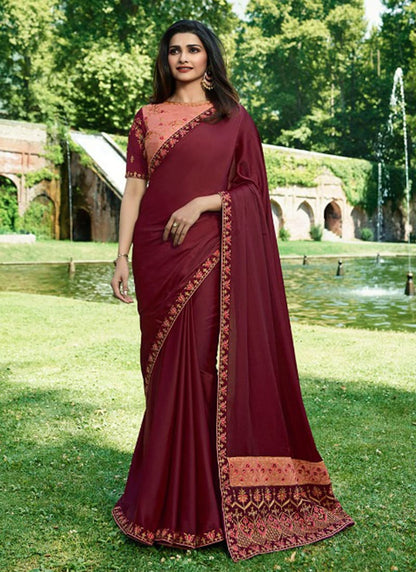 PREMIUM SANA SILK WITH BEAUTIFULL EMBROIDERY WORK ON PALLU.