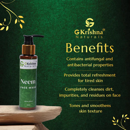 G Krishna Naturals Neem face Wash